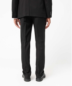 pantalon de costume homme en toile coupe droite noirJ455801_3