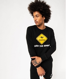 GEMO Sweat en molleton à motif homme - Roadsign noir standard
