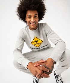 GEMO Sweat en molleton à motif homme - Roadsign gris standard