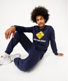 GEMO Sweat en molleton à motif homme - Roadsign bleu standard