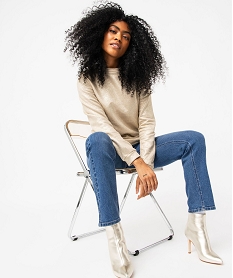 GEMO Sweat pailleté femme Jaune