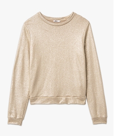 sweat paillete femme jauneJ475501_4