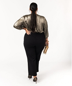 combinaison pantalon scintillante femme grande taille brunJ478401_4