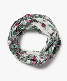 foulard snood a motifs fleuris fille - lulucastagnette multicolore foulards echarpes et gantsJ479501_1