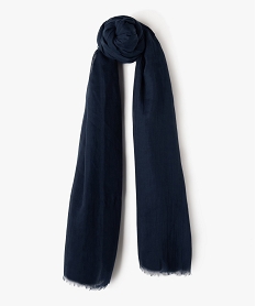 foulard femme extra fin en polyester recycle uni noir chineJ480101_1