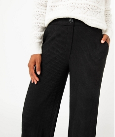 pantalon large en maille texturee femme noirJ481601_2