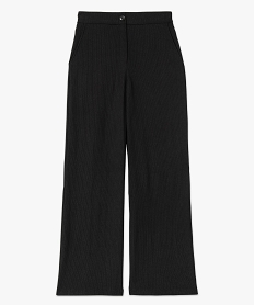 pantalon large en maille texturee femme noirJ481601_4