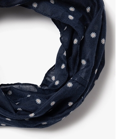 foulard forme snood a motifs fleuris fille bleu foulards echarpes et gantsJ486401_2