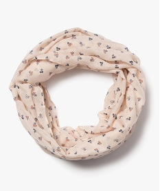 foulard forme snood a motifs cerises fille rose foulards echarpes et gantsJ486501_1