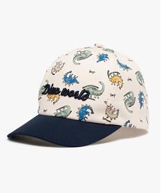 casquette a motifs dinosaures et inscription brodee garcon beigeJ488201_1