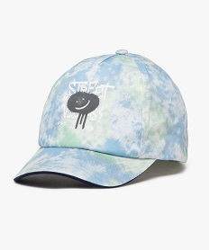 casquette bicolore avec motif streetwear garcon bleuJ488401_1