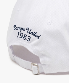 casquette en coton avec logo brode fille - camps united blanc standardJ488701_3