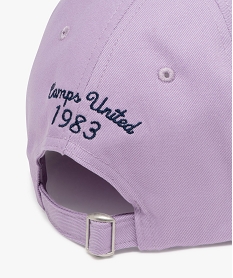 casquette en coton avec logo brode fille - camps united violet standardJ488801_3