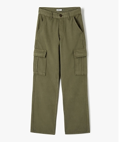 GEMO Pantalon cargo en toile de coton fille kaki standard