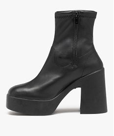 boots femme unies a semelle plateforme et talon flare noirJ492601_3