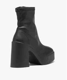 boots femme unies a semelle plateforme et talon flare noirJ492601_4