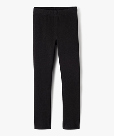 GEMO Leggings avec doublure chaude en maille peluche fille noir standard