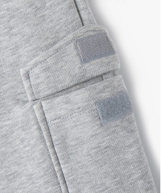 pantalon de jogging molletonne avec poches a rabat garcon grisJ495001_2