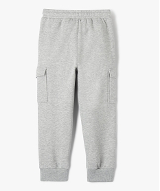 pantalon de jogging molletonne avec poches a rabat garcon gris pantalonsJ495001_3