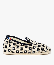 GEMO Chaussons femme pantoufles en tricot à motifs Imprimé