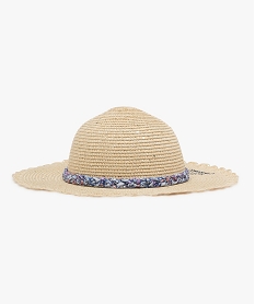 chapeau en paille incruste de sequins fille - lulucastagnette beigeJ496201_1