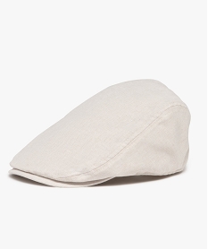 GEMO Casquette plate en toile homme beige standard