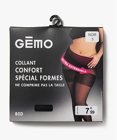 GEMO Collant confort spécial formes opaque femme noir standard