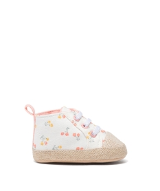 chaussons de naissance bebe fille a motif fleuri boheme blancJ528201_1