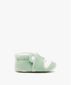 GEMO Chaussons de naissance bébé garçon hippopotame en velours vert standard
