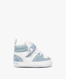 GEMO Baskets bébé garçon style denim à scratch - LuluCastagnette blanc standard