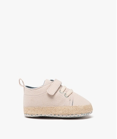 GEMO Chaussons de naissance style tennis en toile bébé garçon beige standard