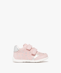 GEMO Baskets bébé fille à double scratch et à motifs brillants - Geox rose standard