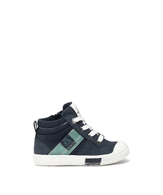 chaussures montantes a lacets et zip bebe garcon - lulucastagnette bleu baskets et tennisJ532701_1