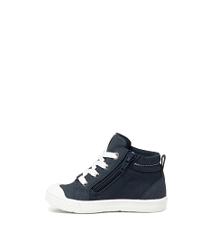 chaussures montantes a lacets et zip bebe garcon - lulucastagnette bleu baskets et tennisJ532701_3