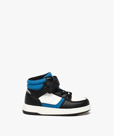 GEMO Baskets bébé garçon mid-cut tricolores à scratch noir standard