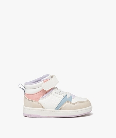 GEMO Baskets mid-cut motif géométriques bébé fille Blanc