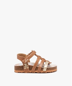 GEMO Sandales bébé fille avec multibrides et à scratch - LuluCastagnette marron standard