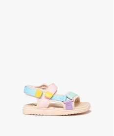 GEMO Sandales bébé fille avec brides textile à scratch Beige