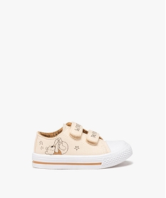 GEMO Baskets bébé garçon en toile avec double scratch imprimées Winnie lourson beige standard