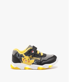 GEMO Baskets garçon Pikachu avec scratch et semelle lumineuse - Pokemon noir standard