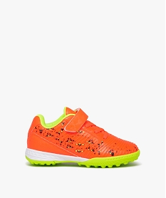 GEMO Baskets garçon à crampons football avec scratch orange vif