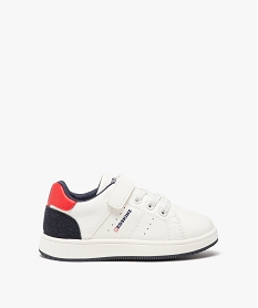 GEMO Tennis à lacets élastiques et scratch garçon - Redskins blanc standard