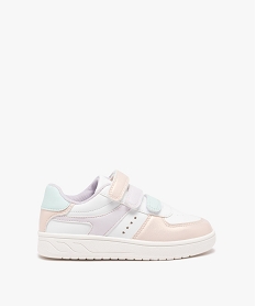 GEMO Baskets filles à triple scratch avec détails brillants Blanc