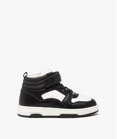 GEMO Baskets mid-cut bicolores à scratch garçon noir standard