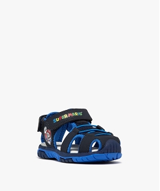 sandales garcon a talon et bout fermes avec lacets sportswear - super mario bleuJ548201_2