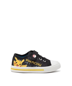baskets garcon en toile imprimees pikachu - pokemon noirJ553001_1