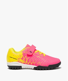 GEMO Baskets garçon bicolores à scratch et à lacets style crampons rose standard
