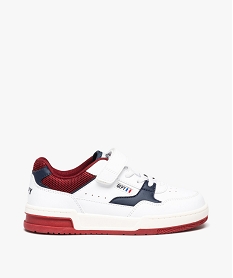 GEMO Baskets garçon tricolores à scratch - Gepy blanc standard