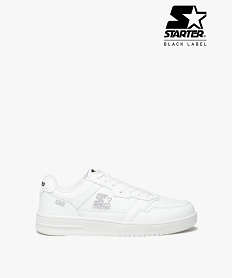 GEMO Baskets garçon low-cut unies à lacets - Starter blanc standard