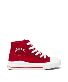 GEMO Baskets en toile brodée fille - Chipie rouge standard